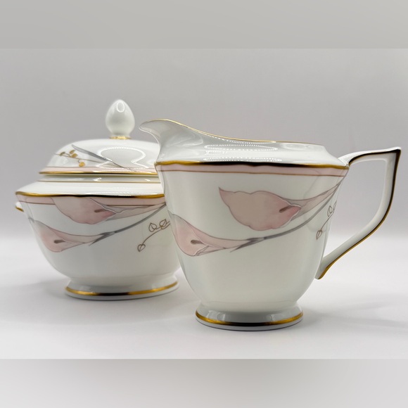 Vintage Mikasa Bone China Cream and Sugar Set - Bellamy Collection - Picture 4 of 11